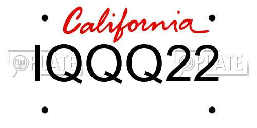 IQQQ22 California License Plate