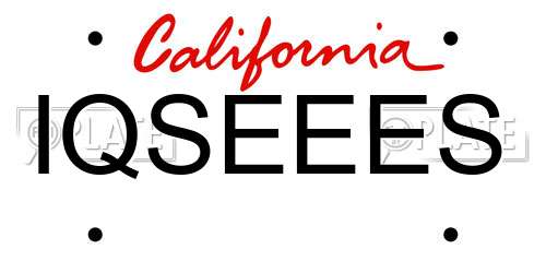 IQSEEES California License Plate
