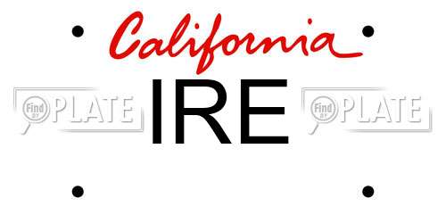 IRE California License Plate
