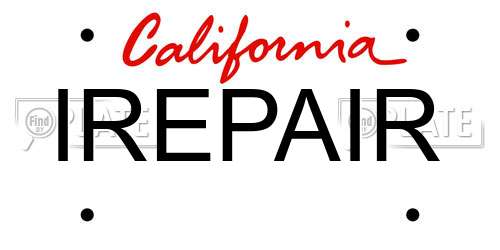 IREPAIR California License Plate