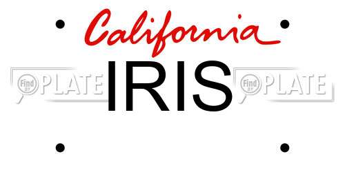 IRIS California License Plate