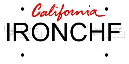 IRONCHF California License Plate
