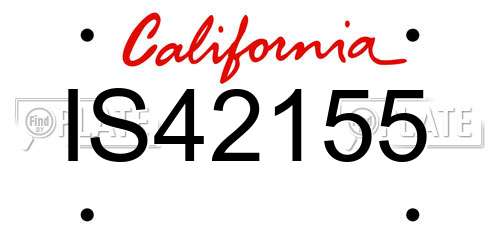 IS42155 California License Plate