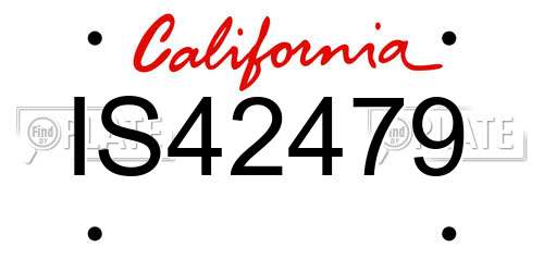 IS42479 California License Plate