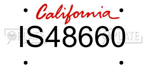 IS48660 California License Plate