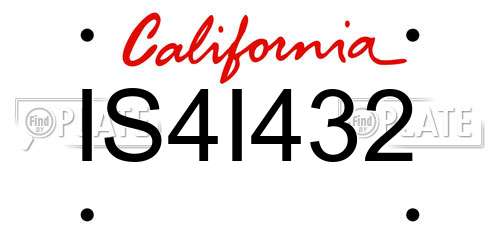 IS4I432 California License Plate