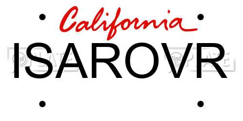 ISAROVR California License Plate