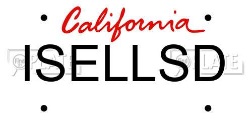 ISELLSD California License Plate