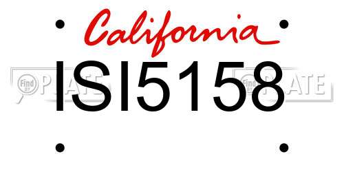 ISI5158 California License Plate