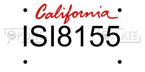 ISI8155 California License Plate