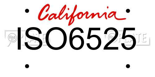 ISO6525 California License Plate