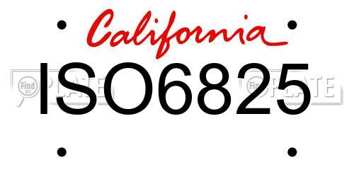 ISO6825 California License Plate