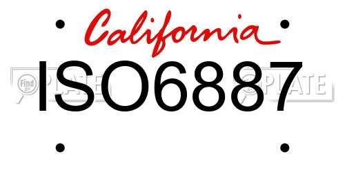 ISO6887 California License Plate