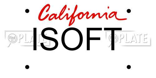 ISOFT California License Plate