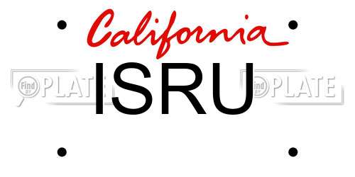 ISRU California License Plate