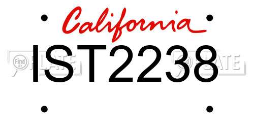 IST2238 California License Plate