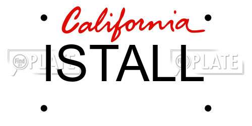 ISTALL California License Plate