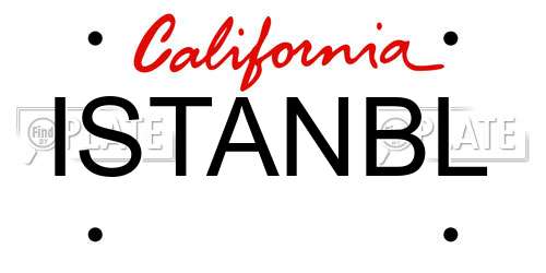 ISTANBL California License Plate