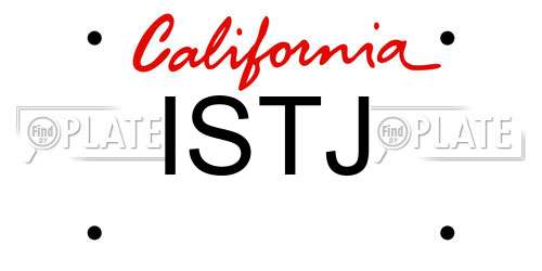 ISTJ California License Plate