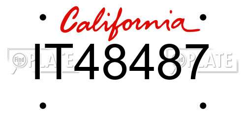 IT48487 California License Plate