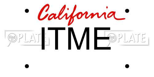 ITME California License Plate