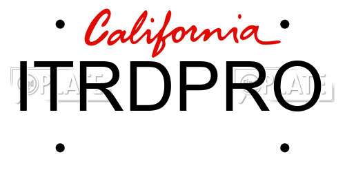 ITRDPRO California License Plate