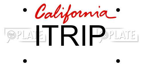 ITRIP California License Plate