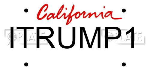 ITRUMP1 California License Plate