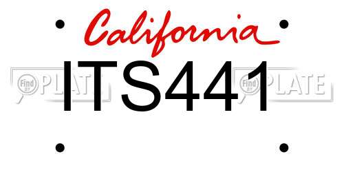 ITS441 California License Plate