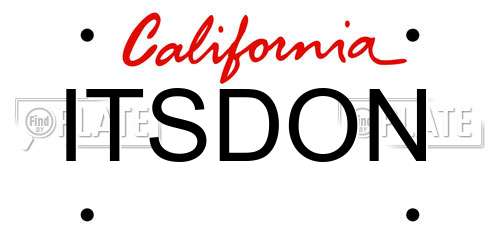 ITSDON California License Plate