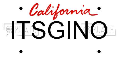 ITSGINO California License Plate