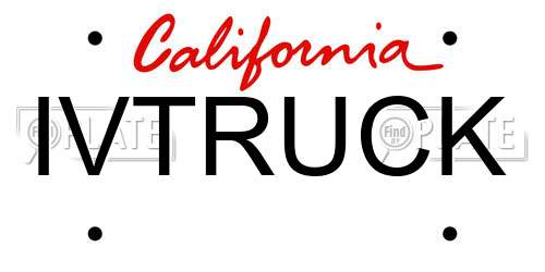 IVTRUCK California License Plate