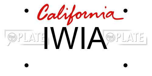 IWIA California License Plate