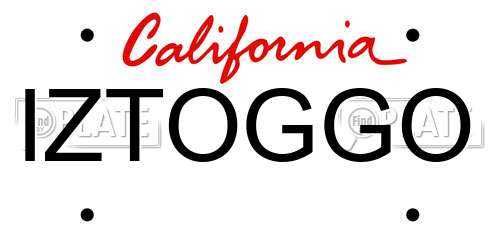 IZTOGGO California License Plate