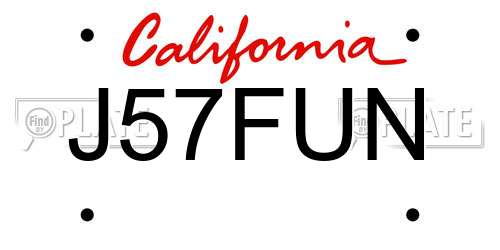J57FUN California License Plate
