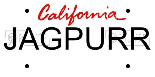 JAGPURR California License Plate