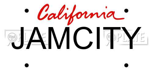 JAMCITY California License Plate