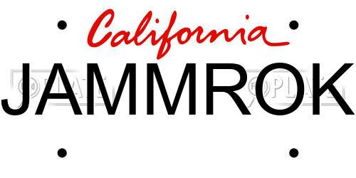 JAMMROK California License Plate