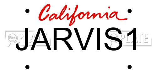 JARVIS1 California License Plate