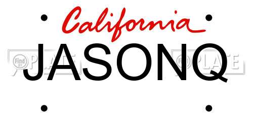 JASONQ California License Plate