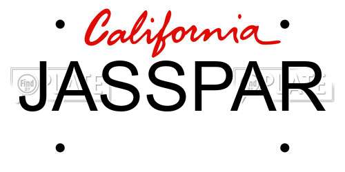 JASSPAR California License Plate