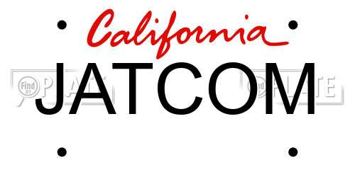 JATCOM California License Plate