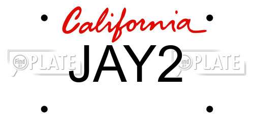 JAY2 California License Plate