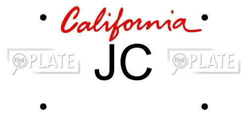 JC California License Plate