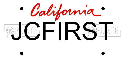 JCFIRST California License Plate