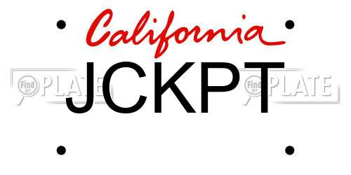 JCKPT California License Plate
