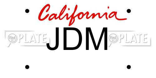 JDM California License Plate
