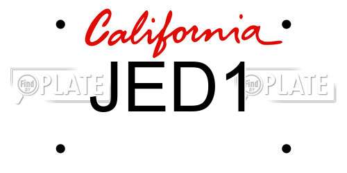 JED1 California License Plate