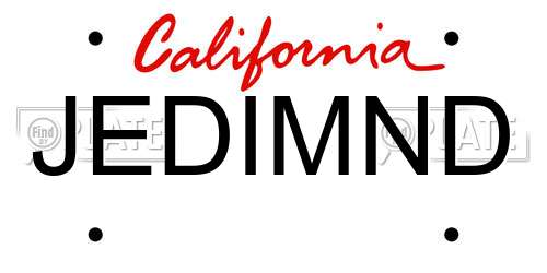 JEDIMND California License Plate