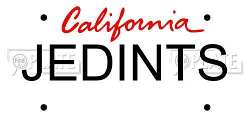 JEDINTS California License Plate